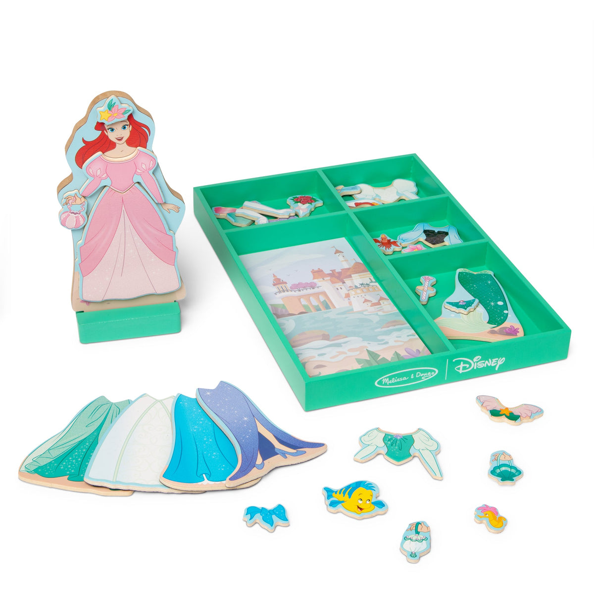 Disney Princess Ariel Wooden Magnetic Dress-Up