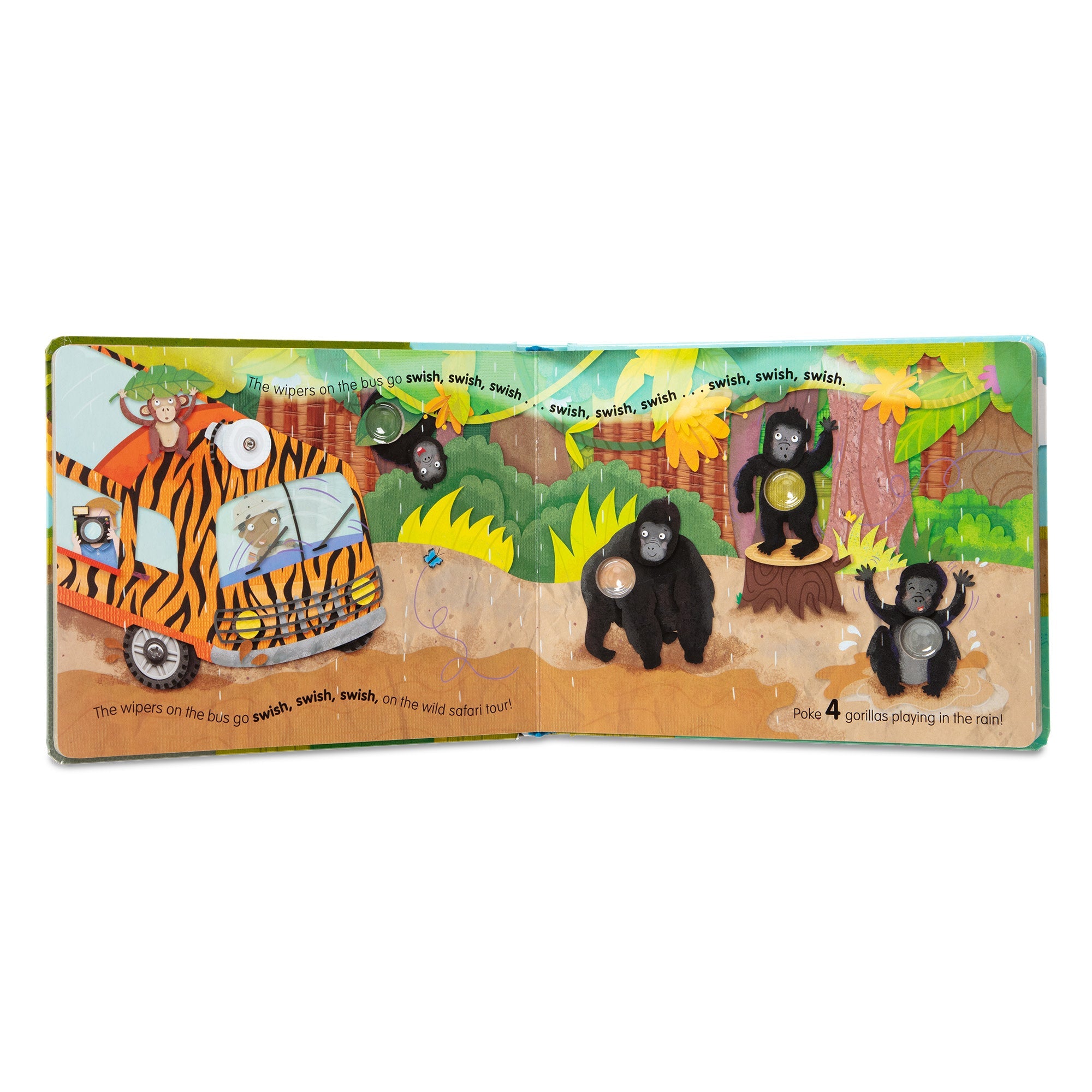 Poke-a-Dot: The Wheels on the Bus Wild Safari Board Book