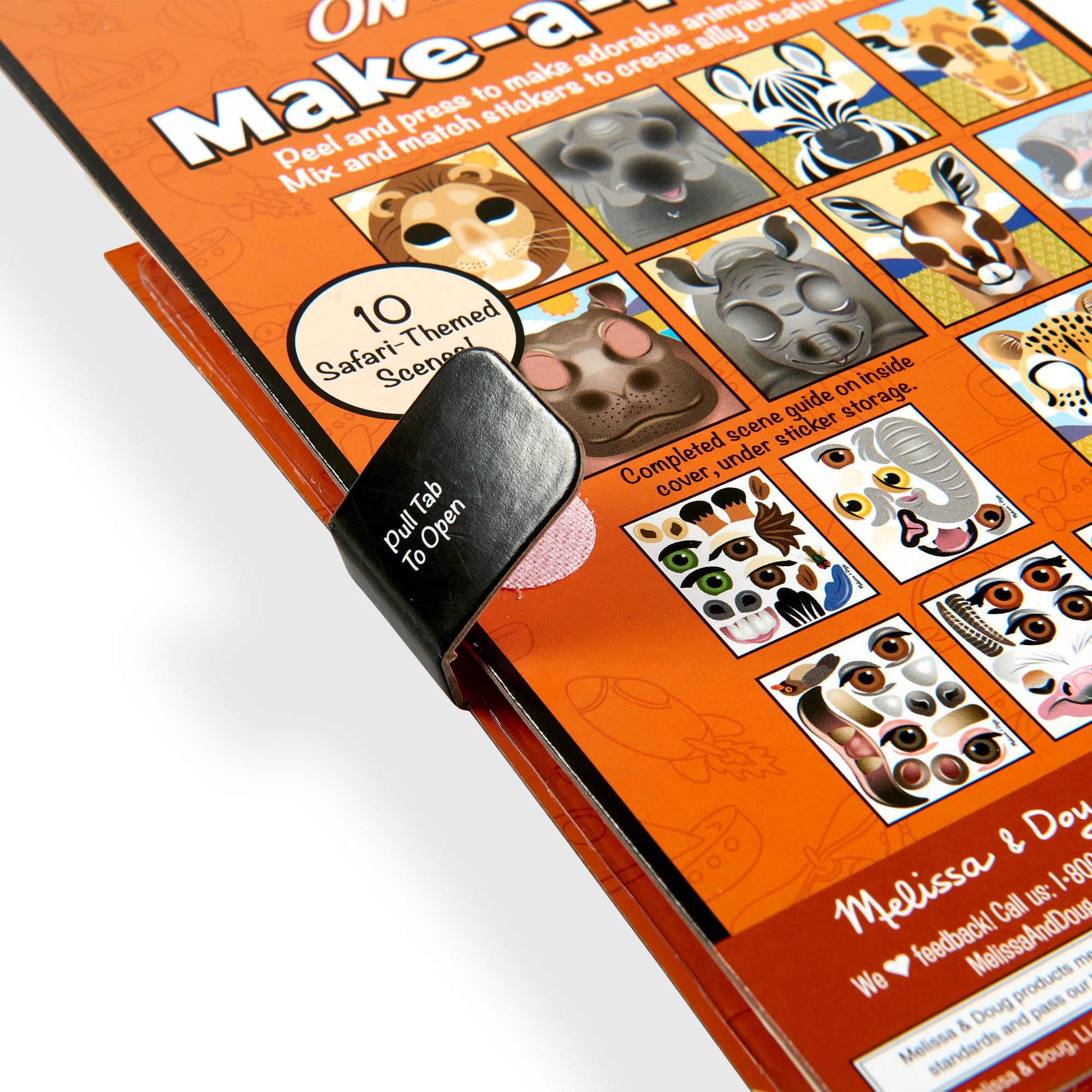 Make-a-Face – Safari Reusable Sticker Pad – On the Go Travel Activity