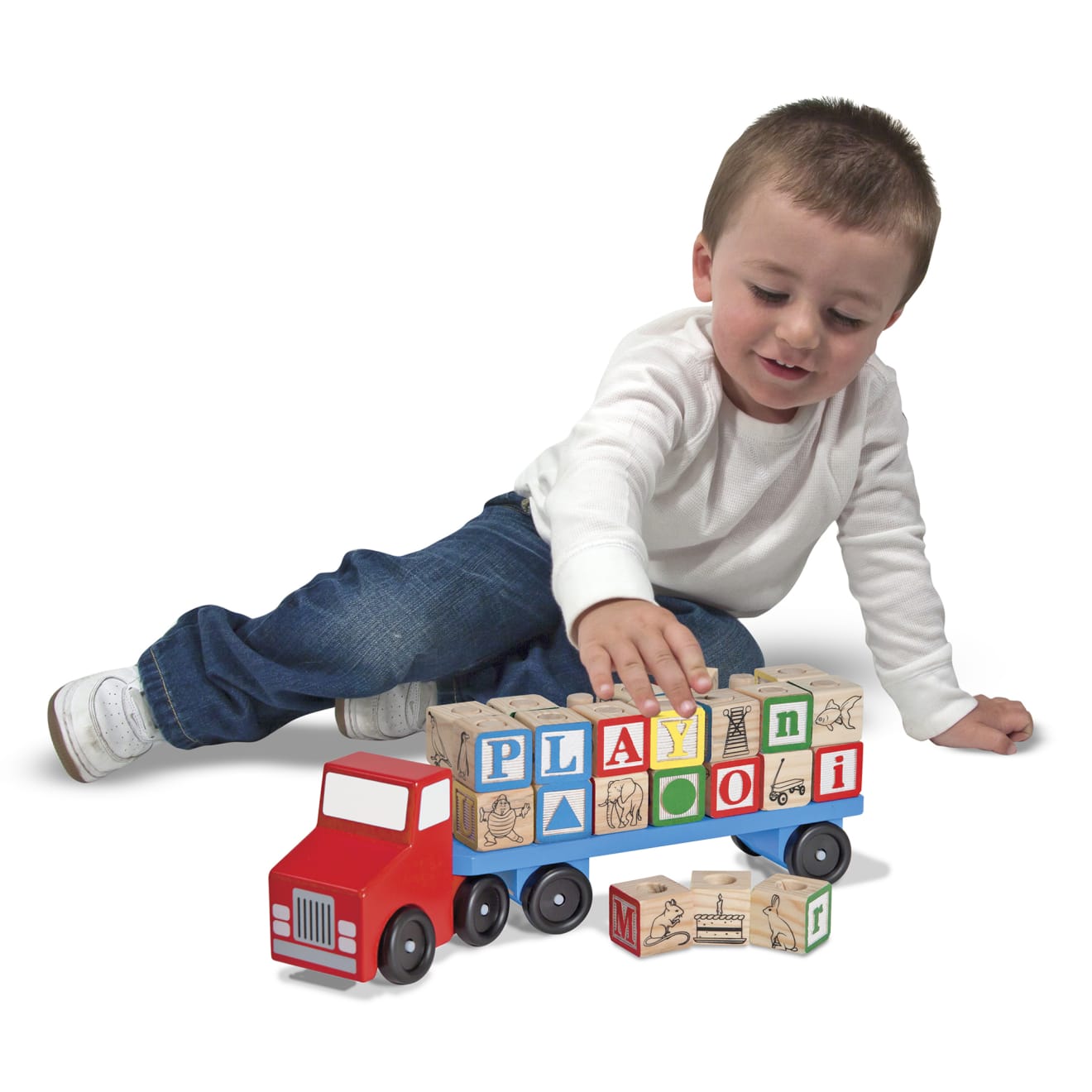 Alphabet Blocks Wooden Truck