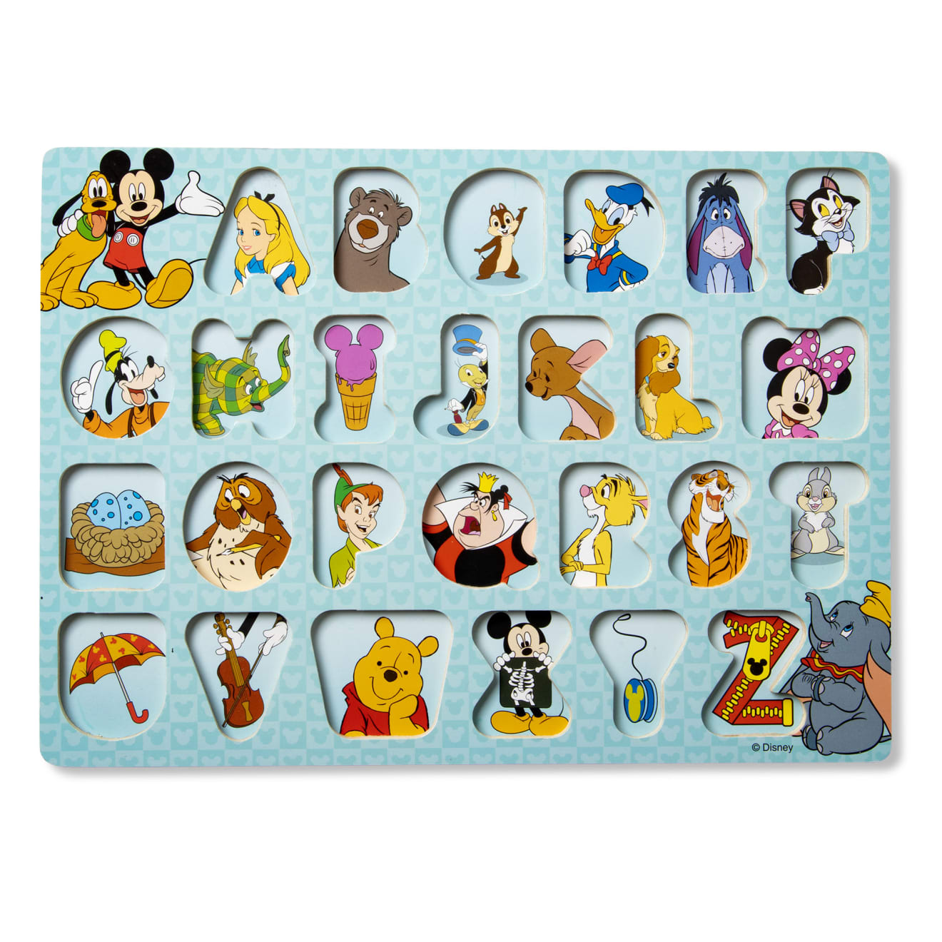 Disney Classics Wooden Alphabet Peg Puzzle