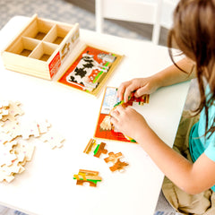 Farm Animals Jigsaw Puzzles in a Box