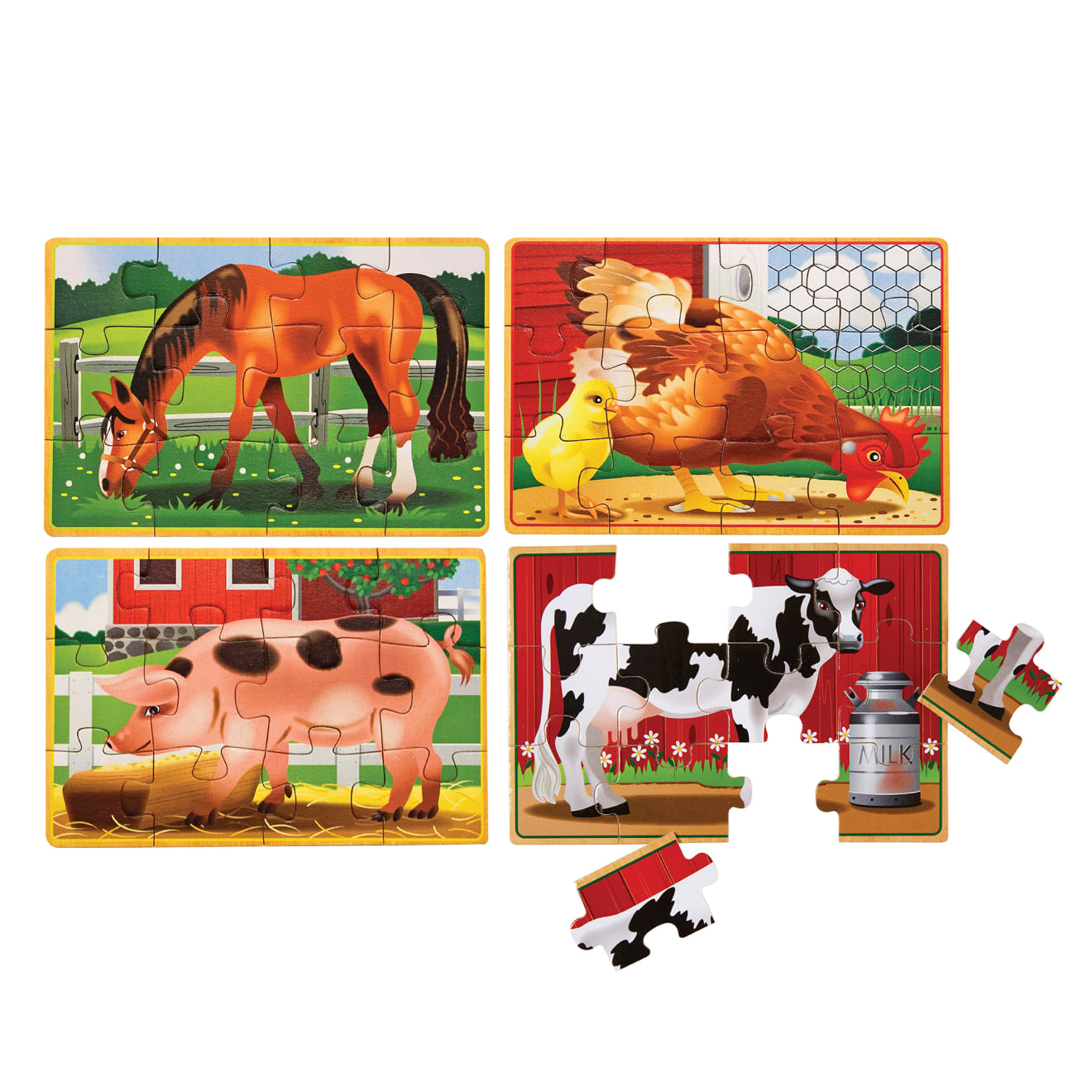 Farm Animals Jigsaw Puzzles in a Box