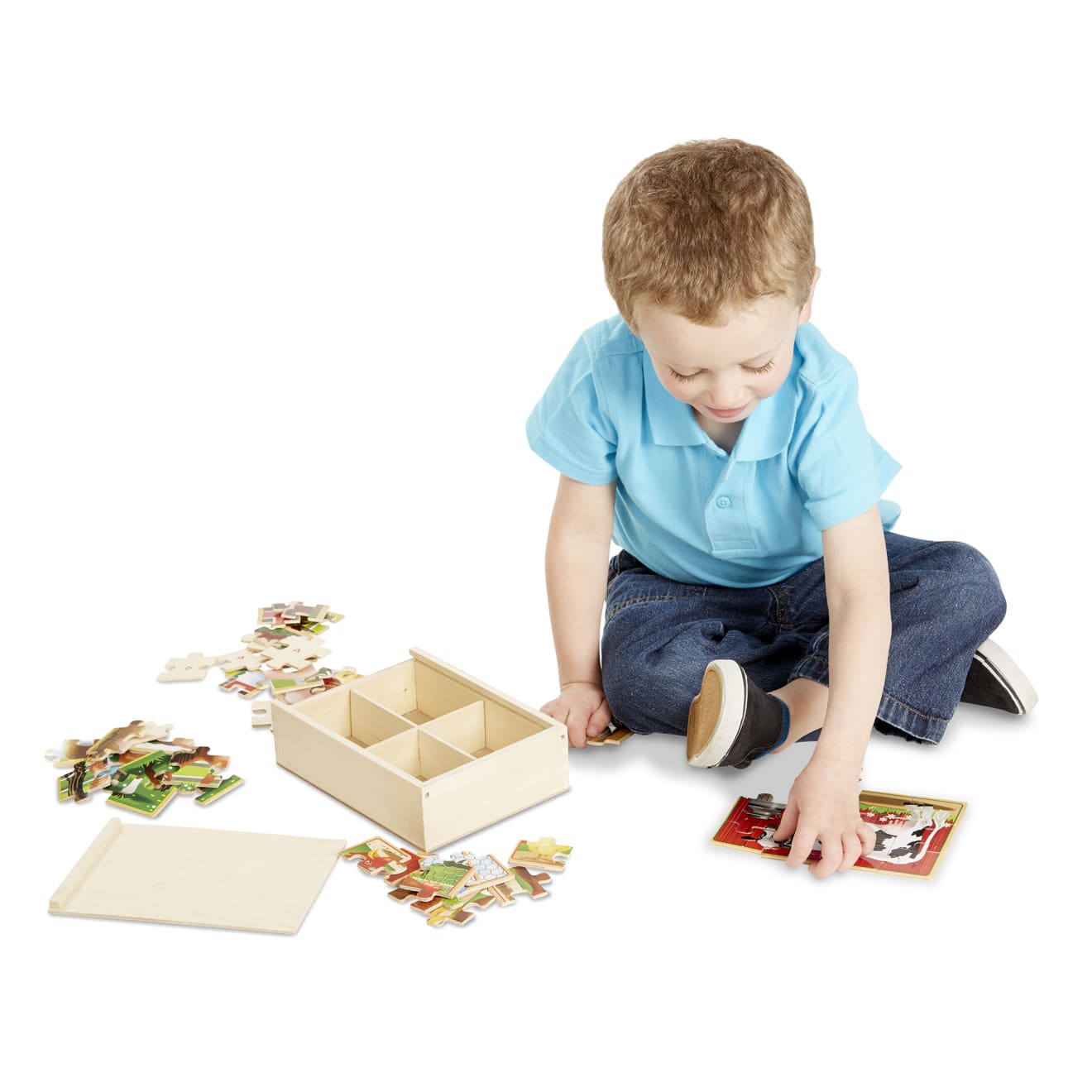 Farm Animals Jigsaw Puzzles in a Box