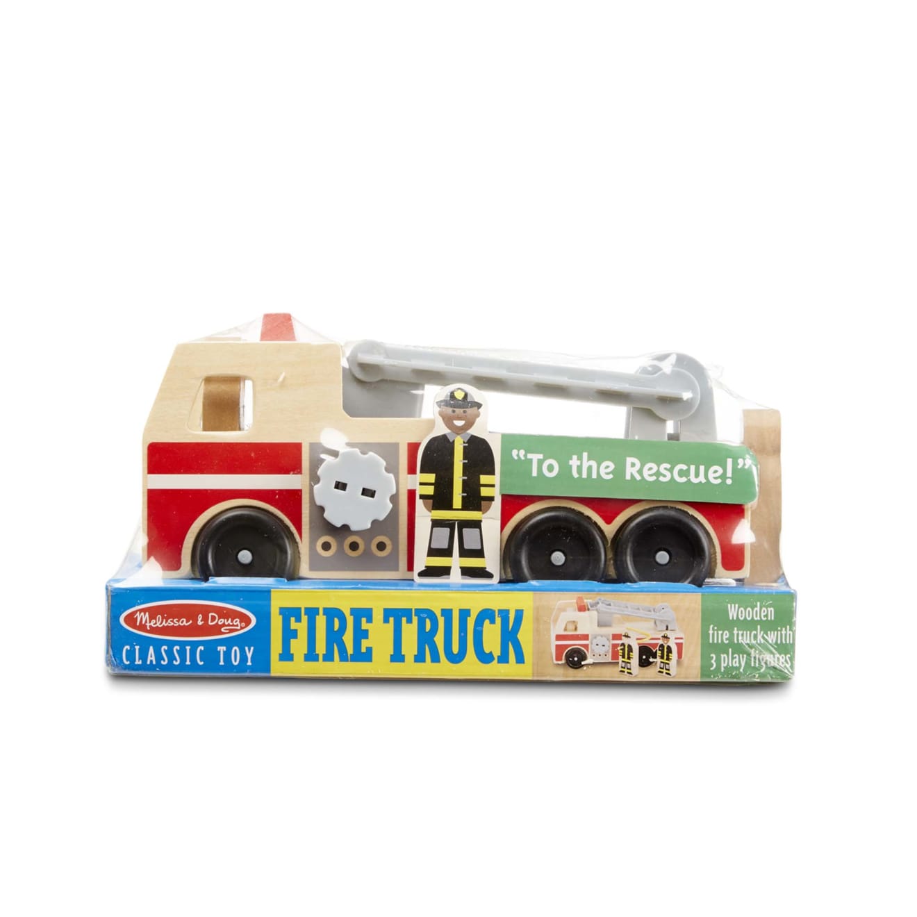 Classic Wooden Fire Truck Play Set