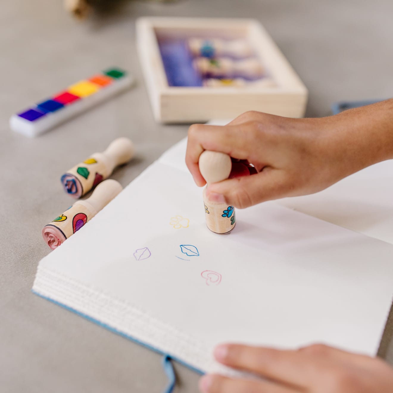 Wooden Stamp Set - Happy Handles