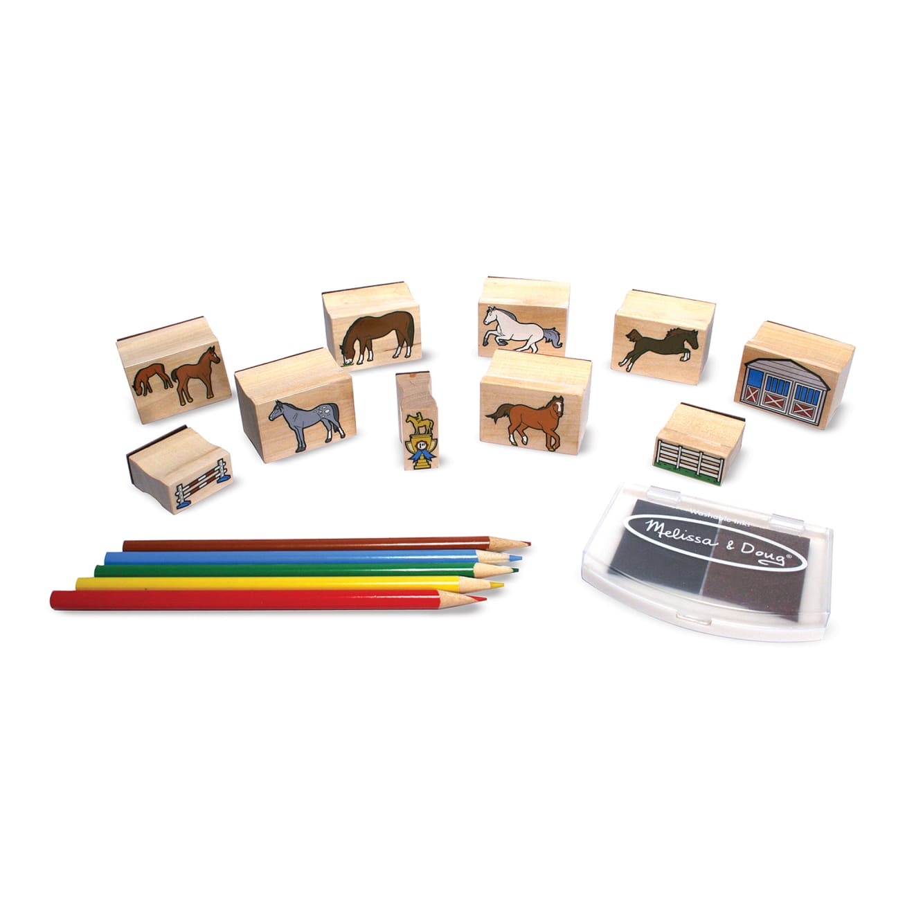 Wooden Stamp Set - Horses