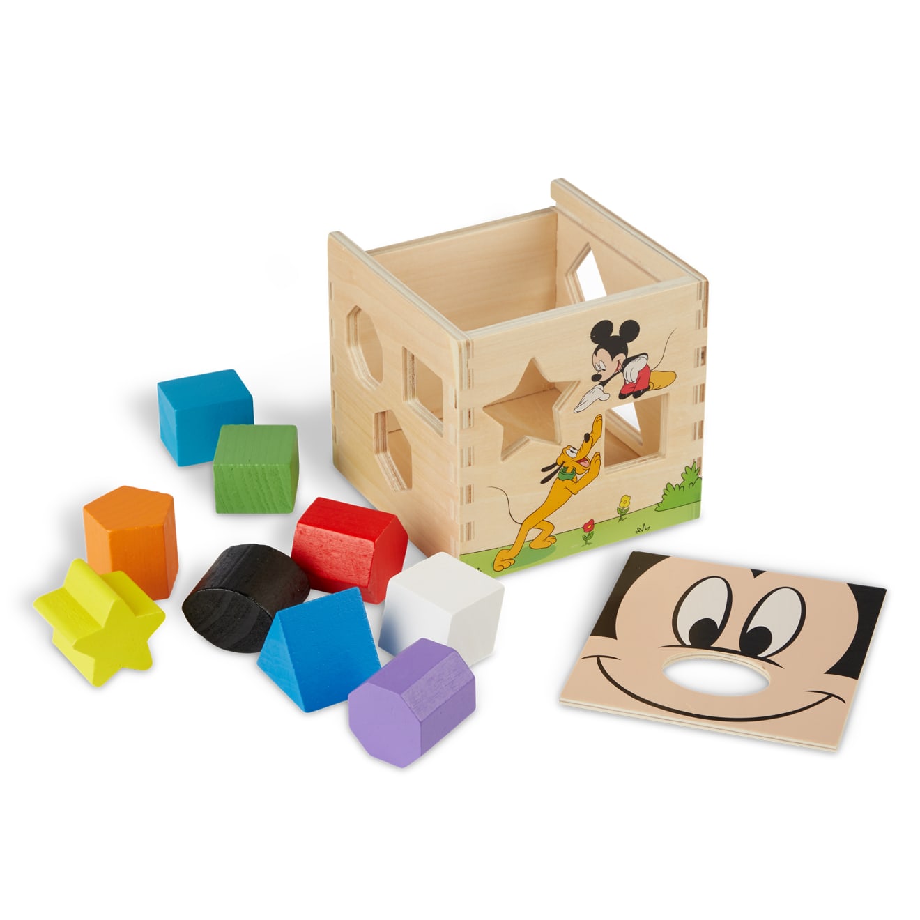 Disney Mickey Mouse & Friends Wooden Shape Sorting Cube