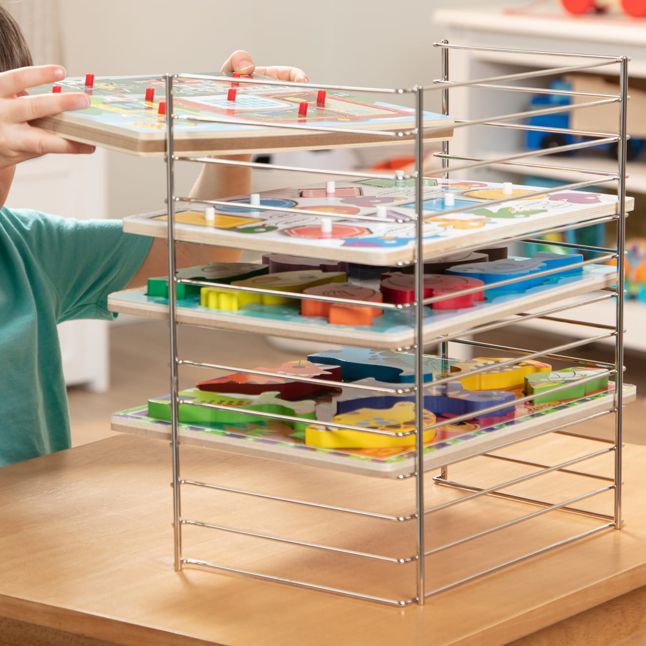Multi-Fit Wire Puzzle Rack