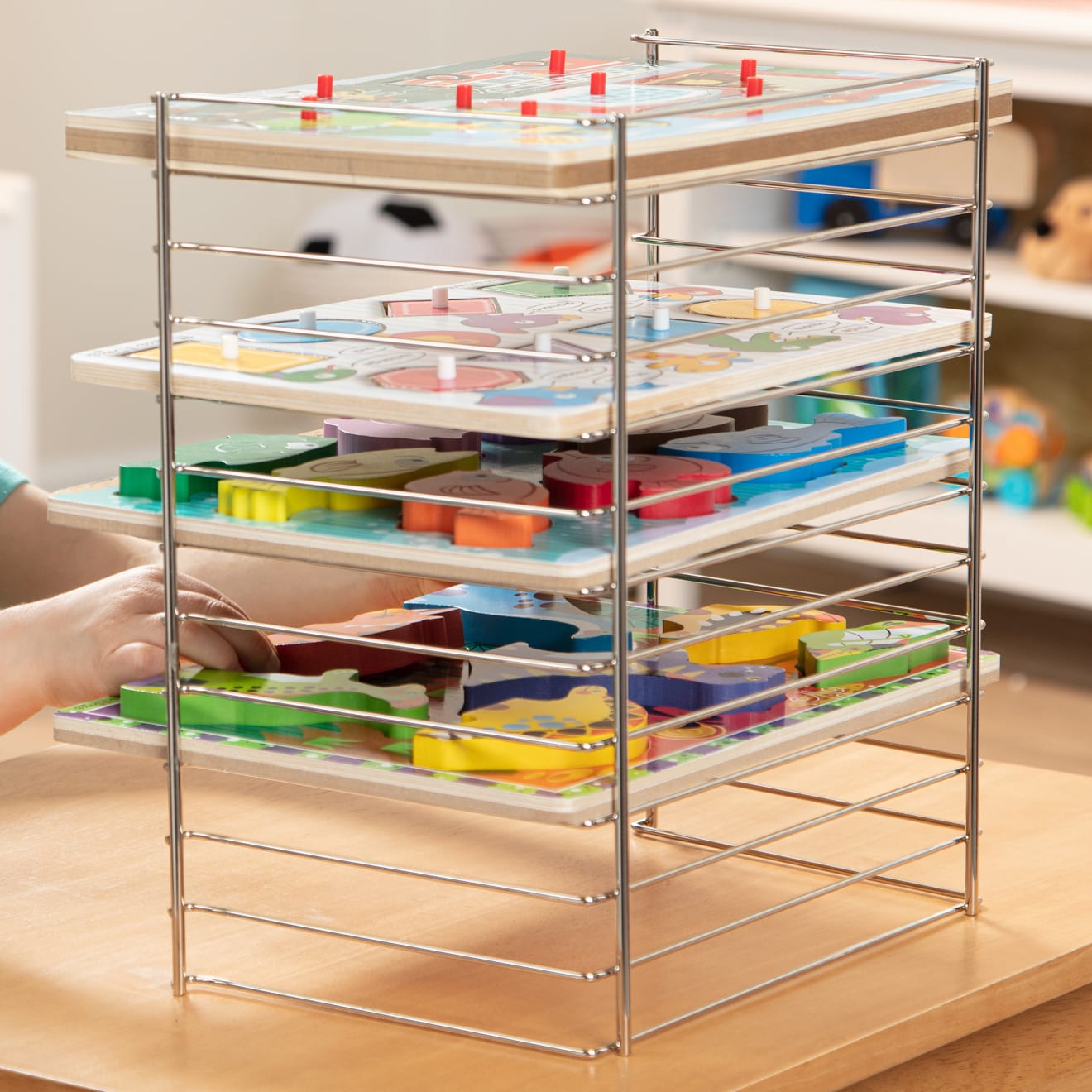 Multi-Fit Wire Puzzle Rack