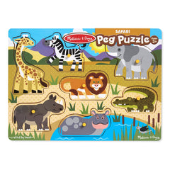Safari Peg Puzzle - 7 Pieces