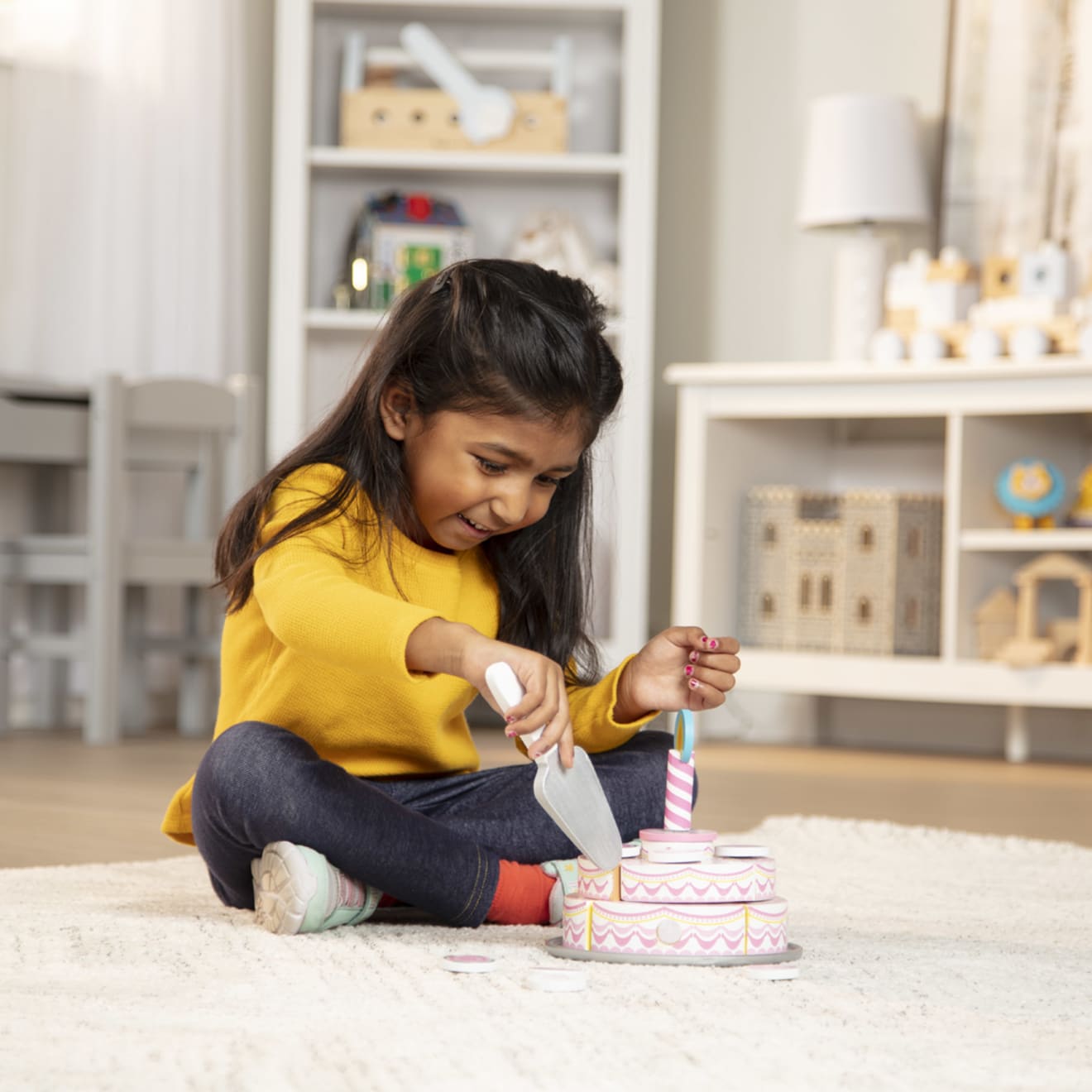 Triple-Layer Party Cake - Wooden Play Food