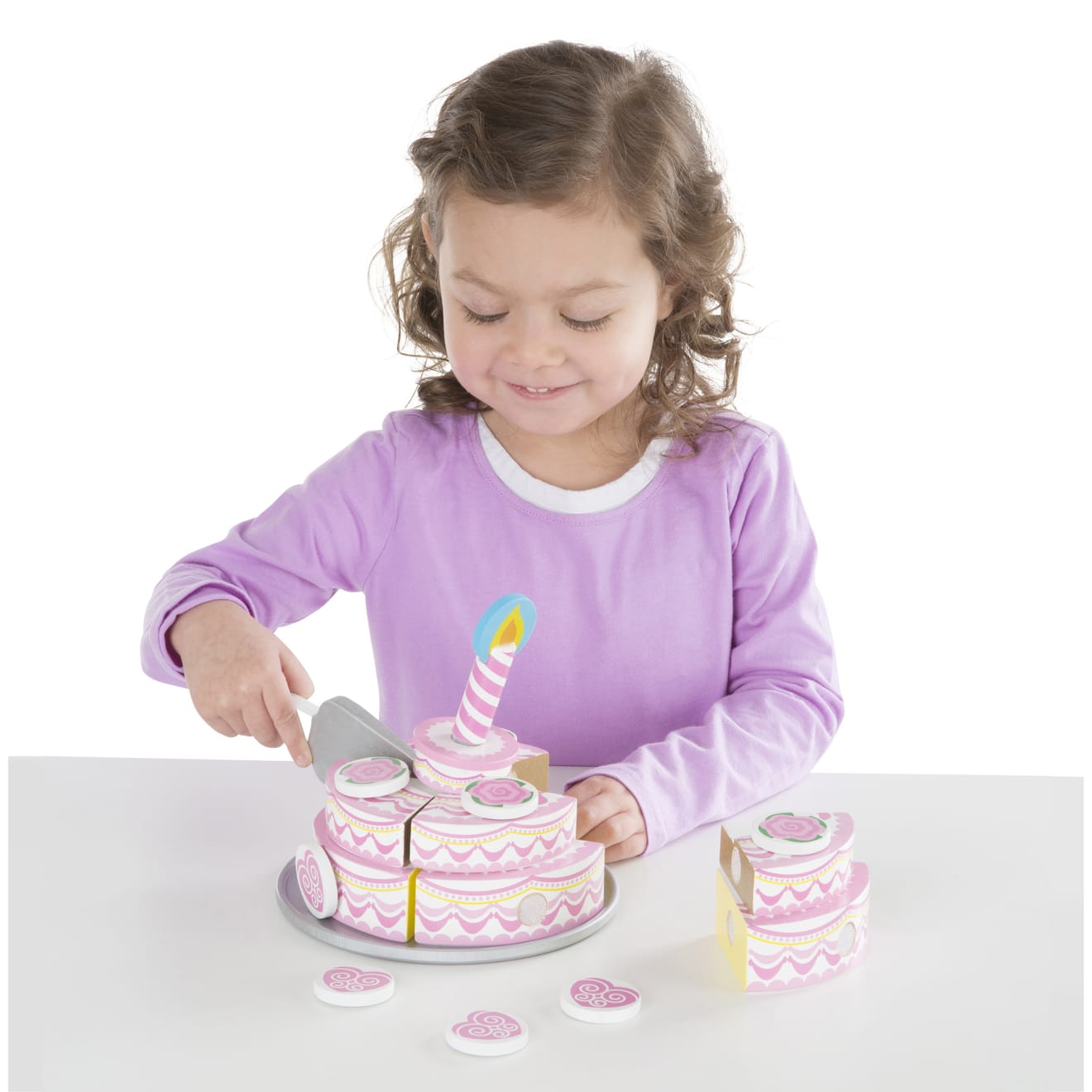 Triple-Layer Party Cake - Wooden Play Food