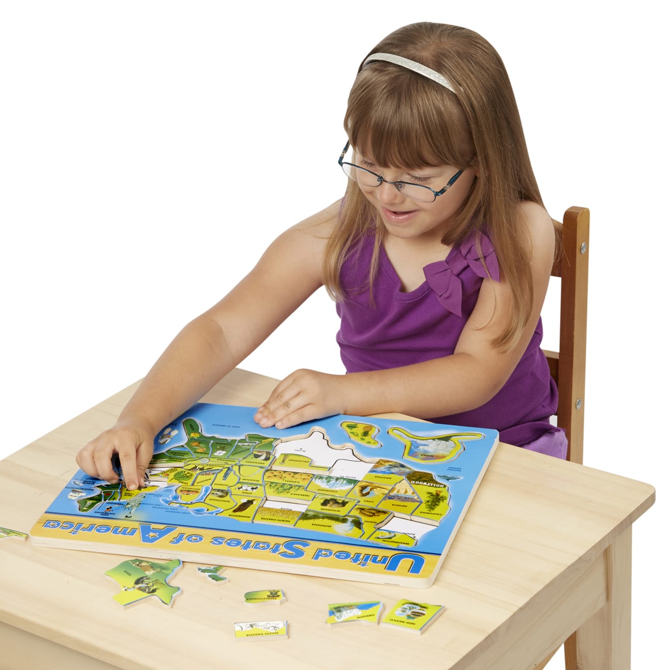 U.S.A. Map Wooden Puzzle