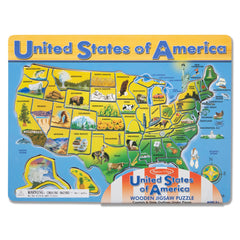 U.S.A. Map Wooden Puzzle