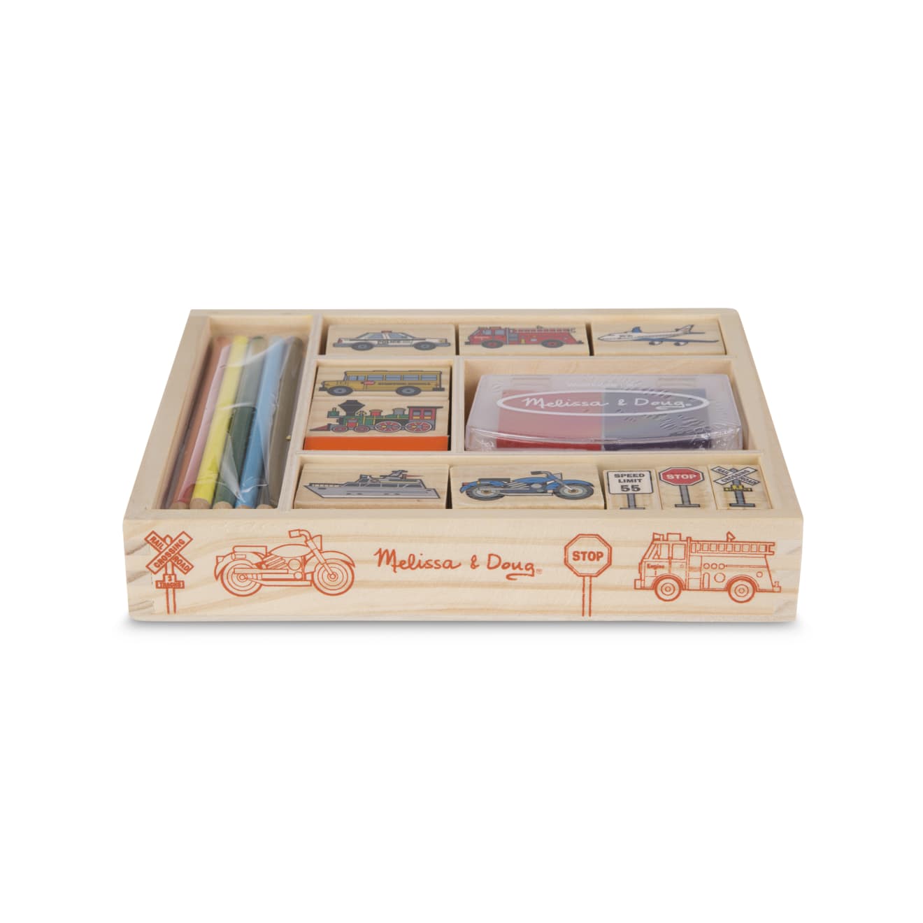 Wooden Stamp Set - Vehicles