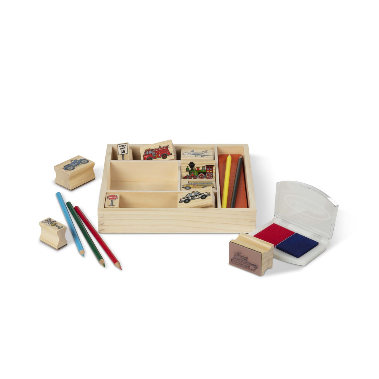 Wooden Stamp Set - Vehicles