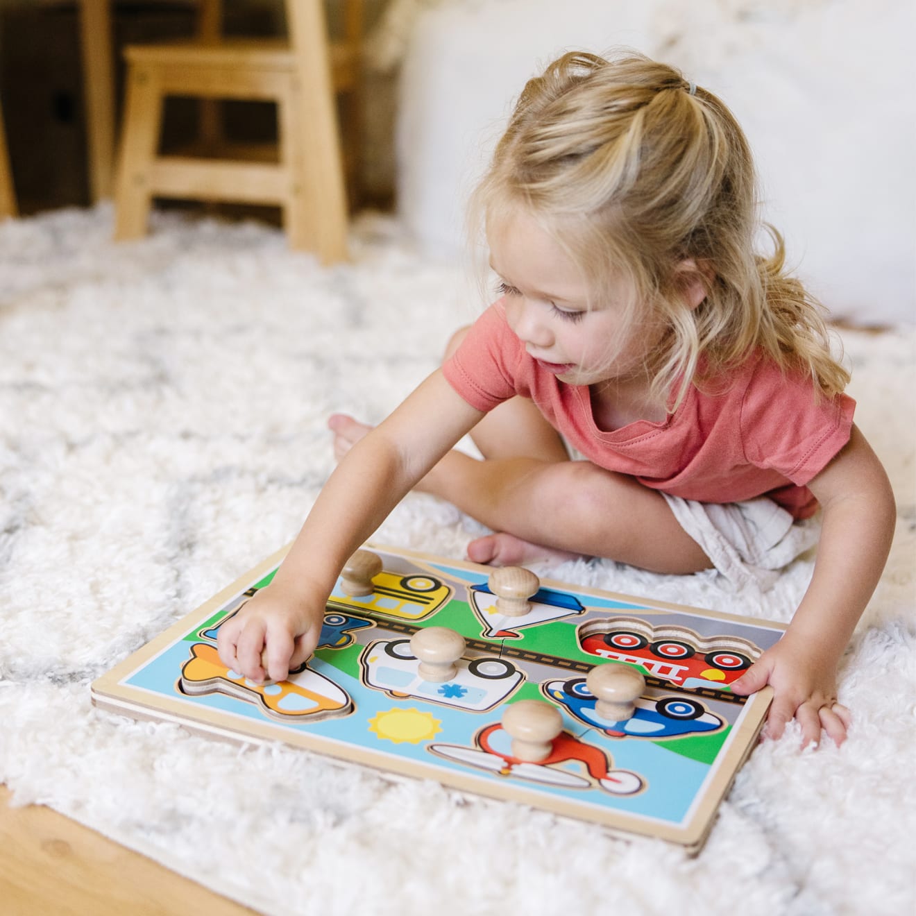 Vehicles Jumbo Knob Puzzle - 8 pieces