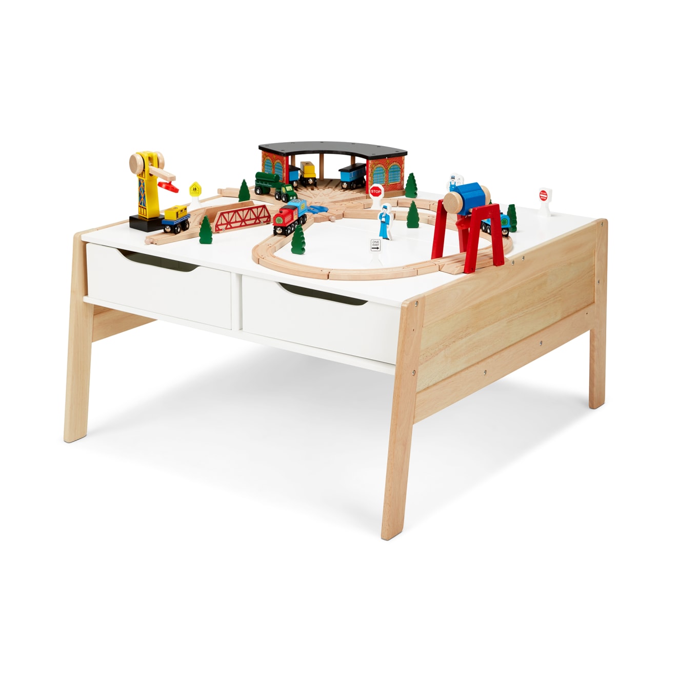 Wooden Art & Activity Table with Bins