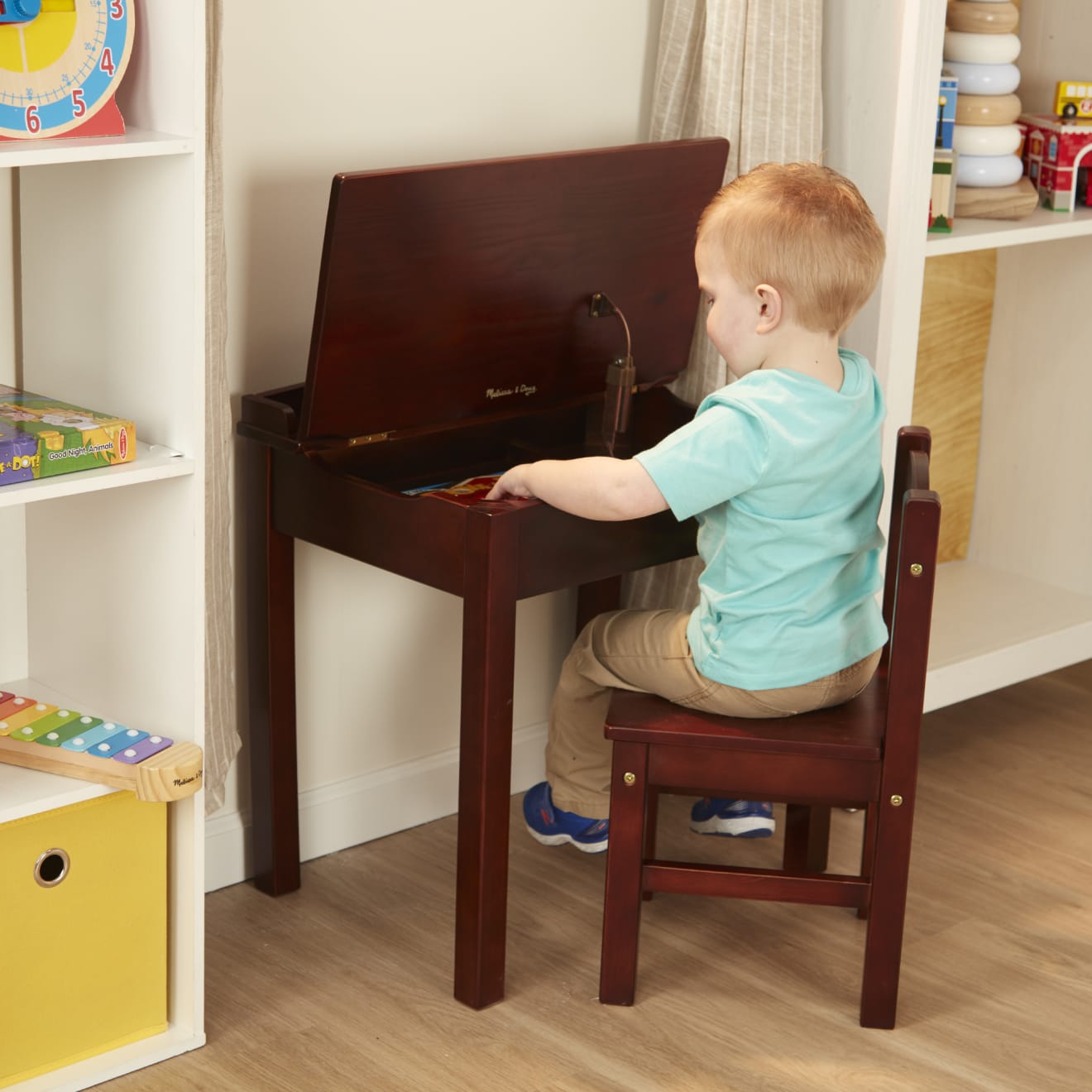 Child's Lift-Top Desk & Chair - Espresso