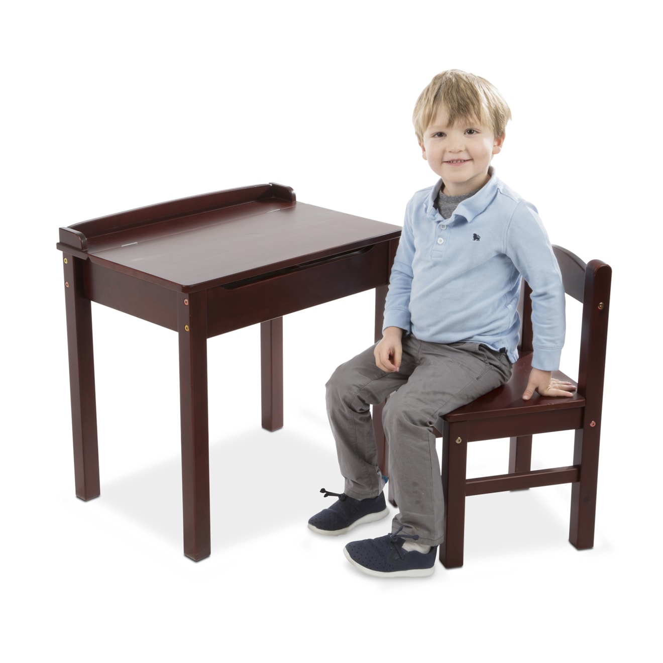 Child's Lift-Top Desk & Chair - Espresso
