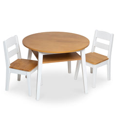 Wooden Round Table & Chairs Set