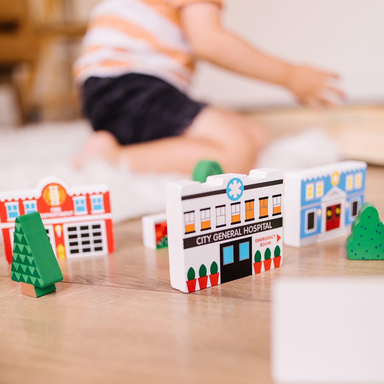 Wooden Town Play Set
