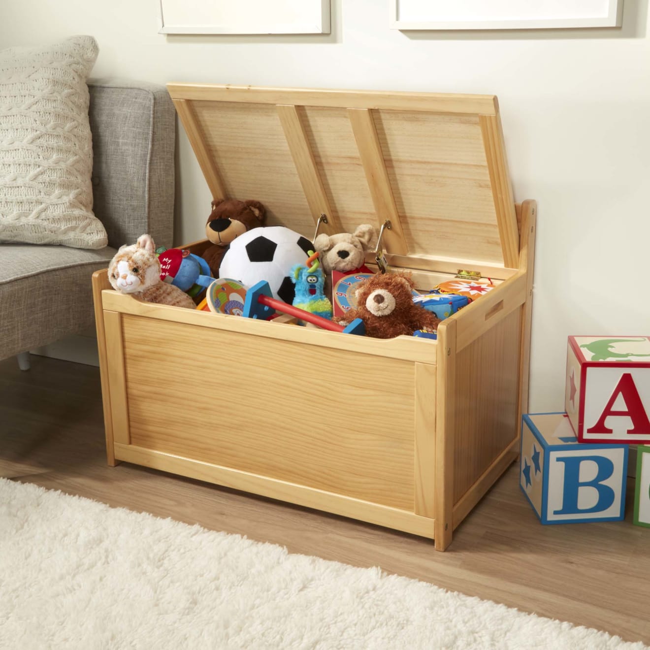 Wooden Toy Chest (Honey)