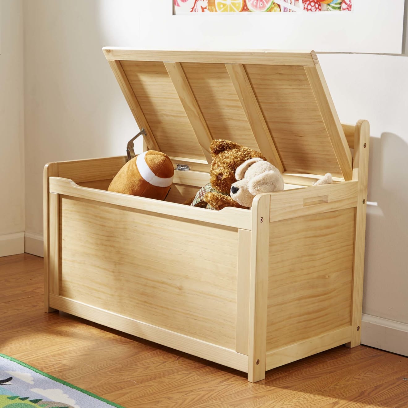 Wooden Toy Chest (Honey)