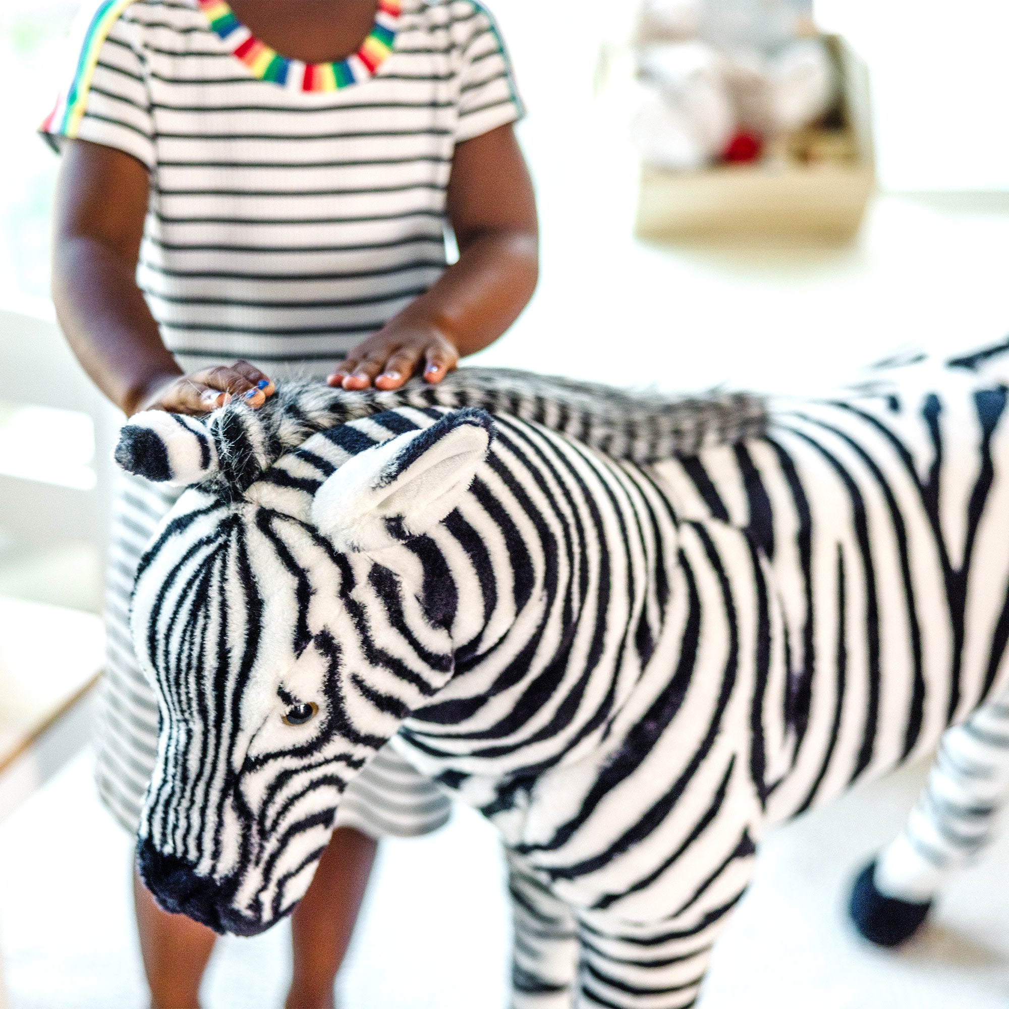 Zebra Lifelike Plush Stuffed Animal