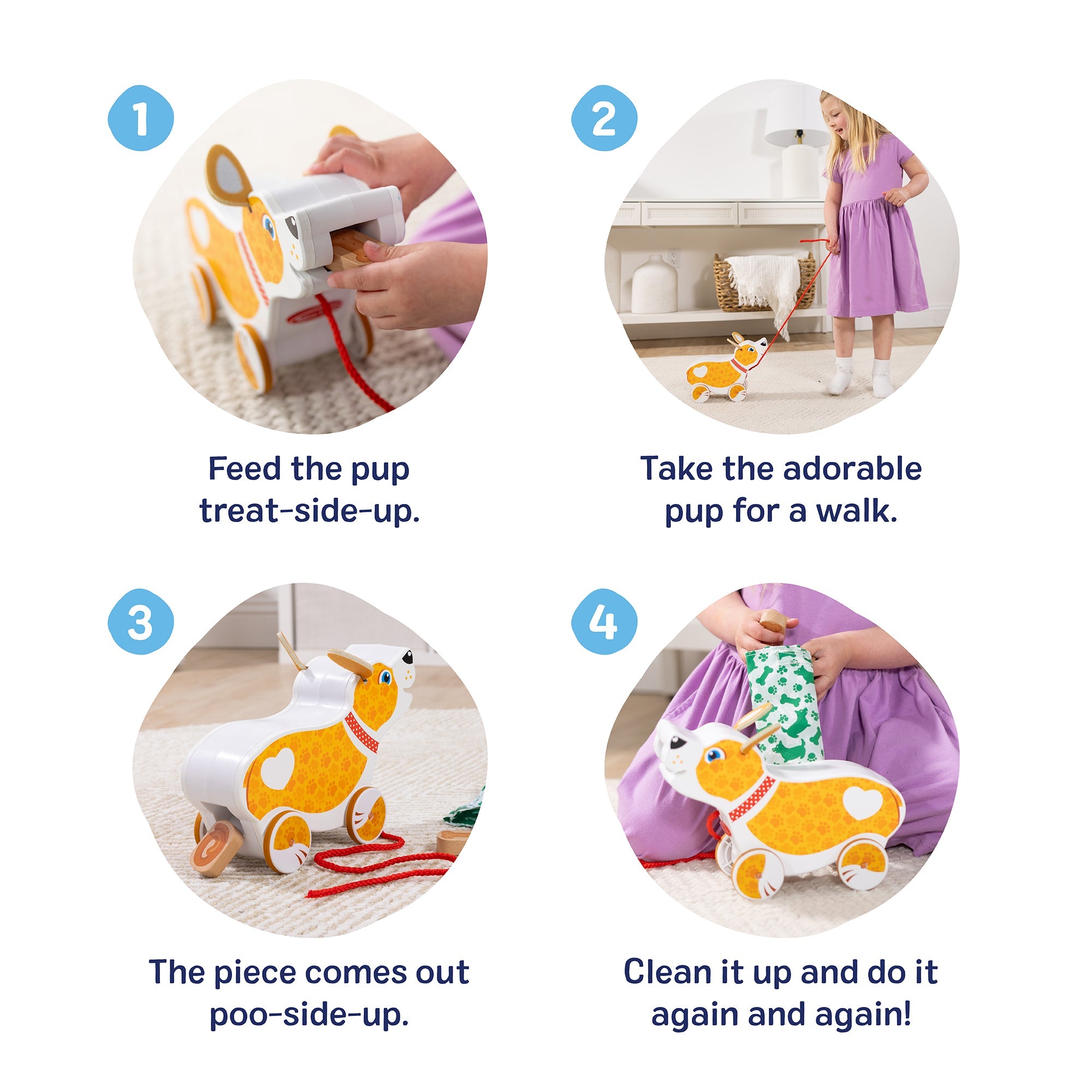 Feed, Walk & Poo Pup Play Set