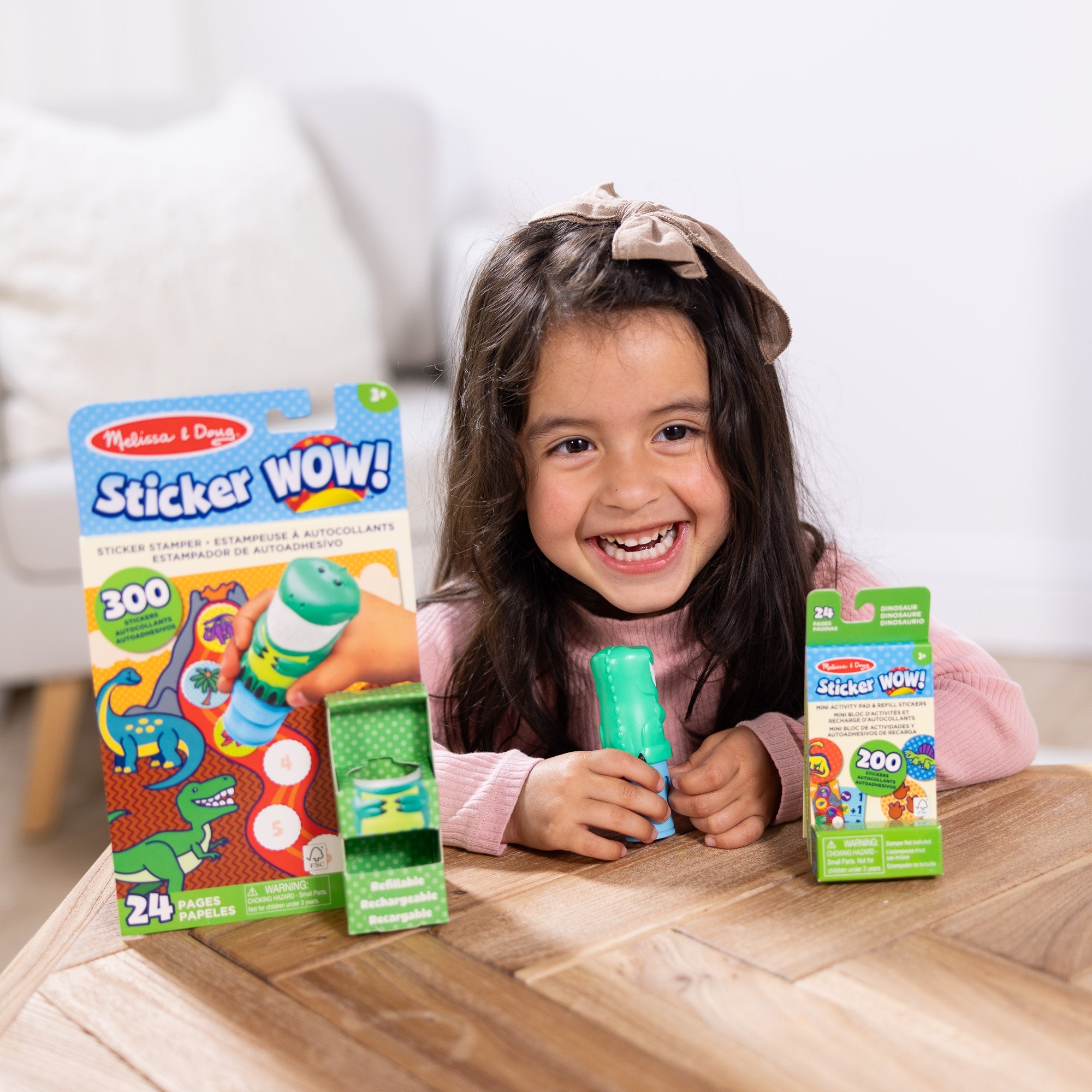 Sticker WOW!™ Dinosaur Bundle: Activity Pad & Sticker Stamper + Mini Activity Pad and 200 Refill Stickers