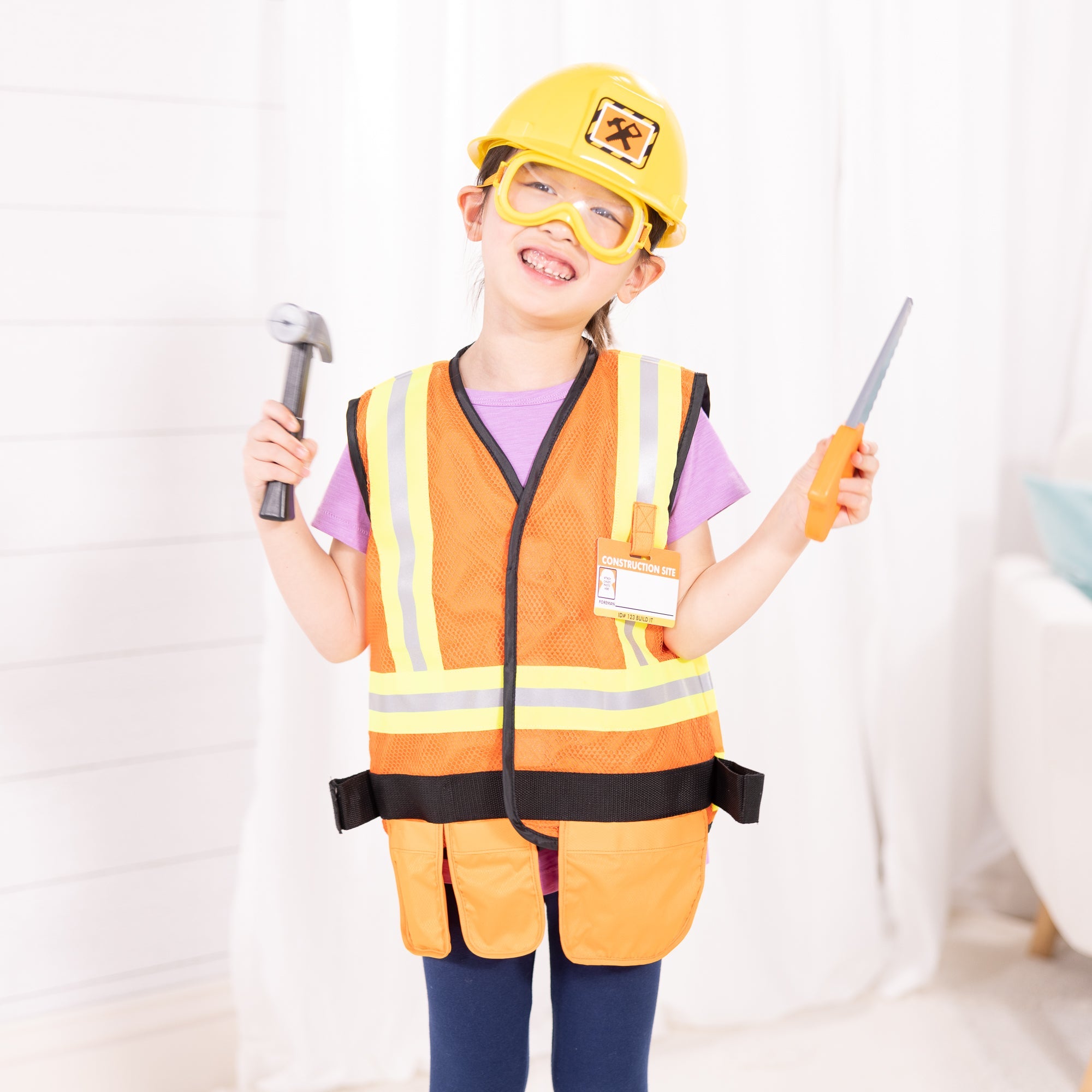 Construction Worker Costume Role Play Set