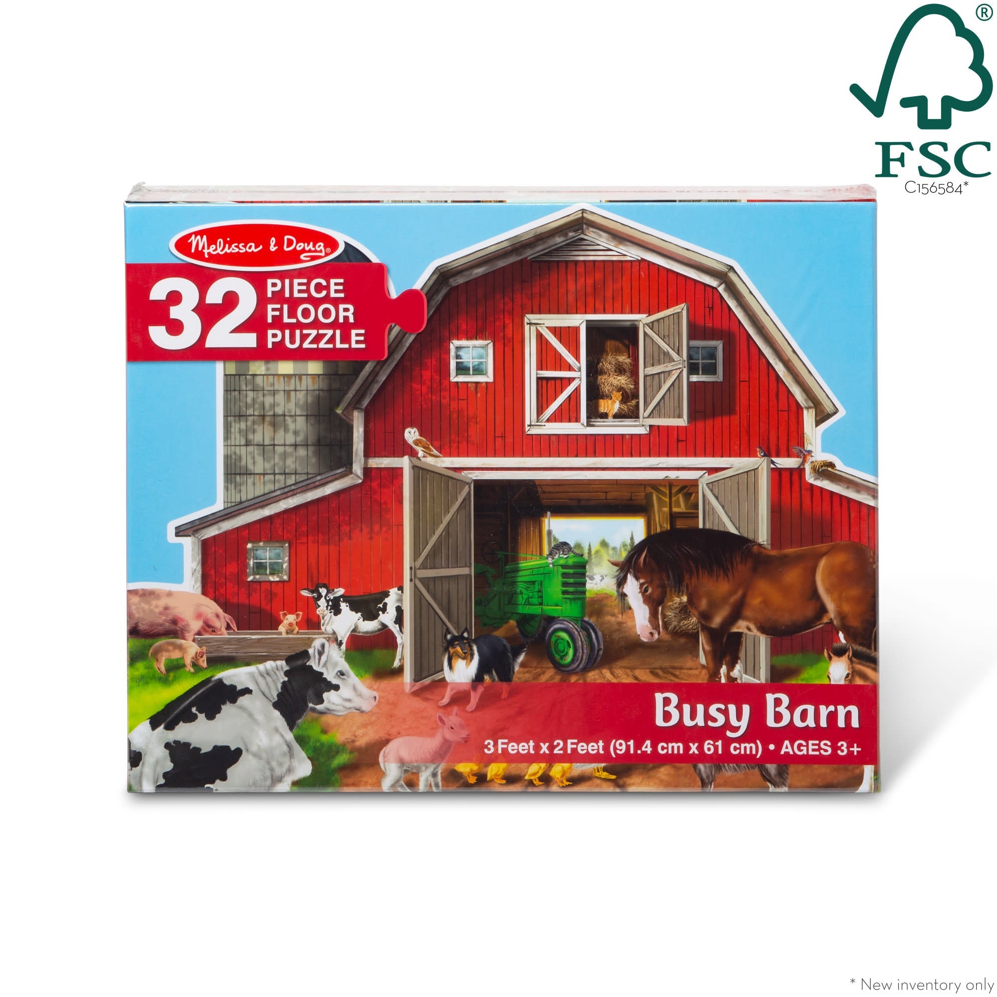 Busy Barn Shaped Floor Puzzle - 32 Pieces