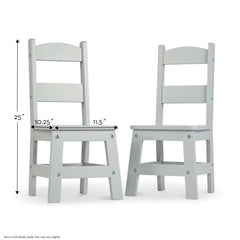 Child’s Wooden Chair Pair – Gray