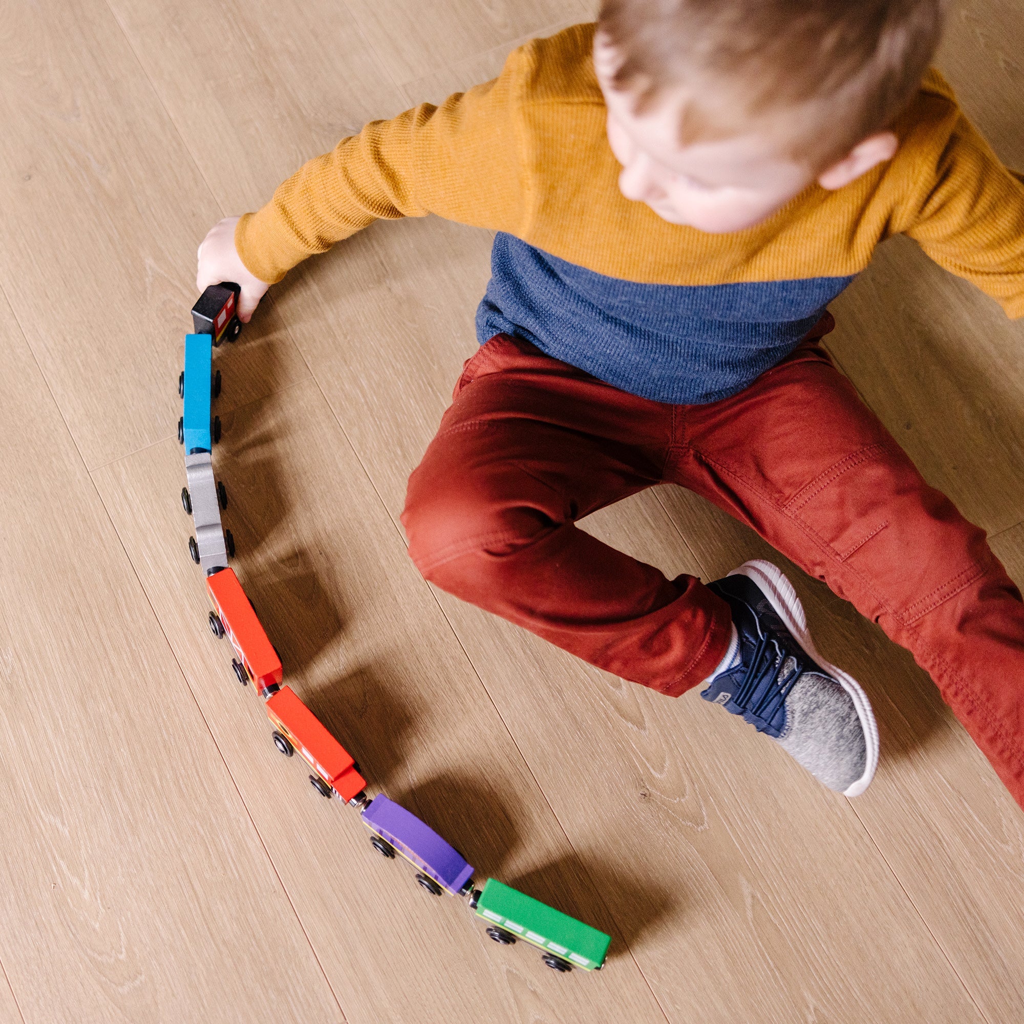 Magnetic Wooden Train Cars