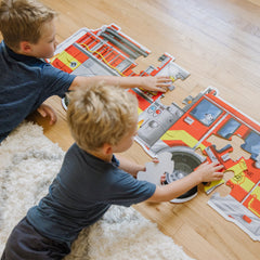 Giant Fire Truck Floor Puzzle - 24 Pieces