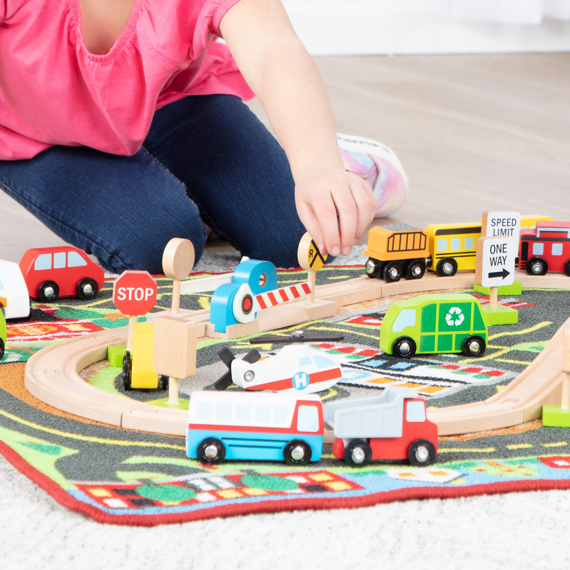 Deluxe Multi-Vehicle Activity Rug Play Set
