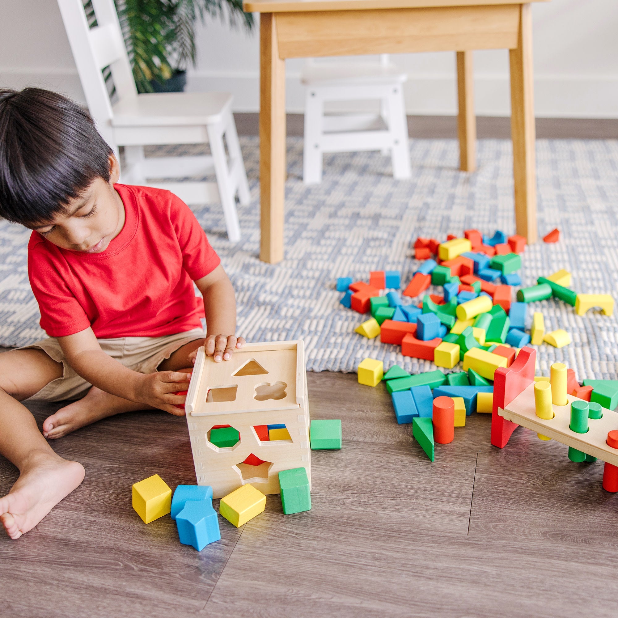 Stack, Sort & Pound Wooden Toy Collection