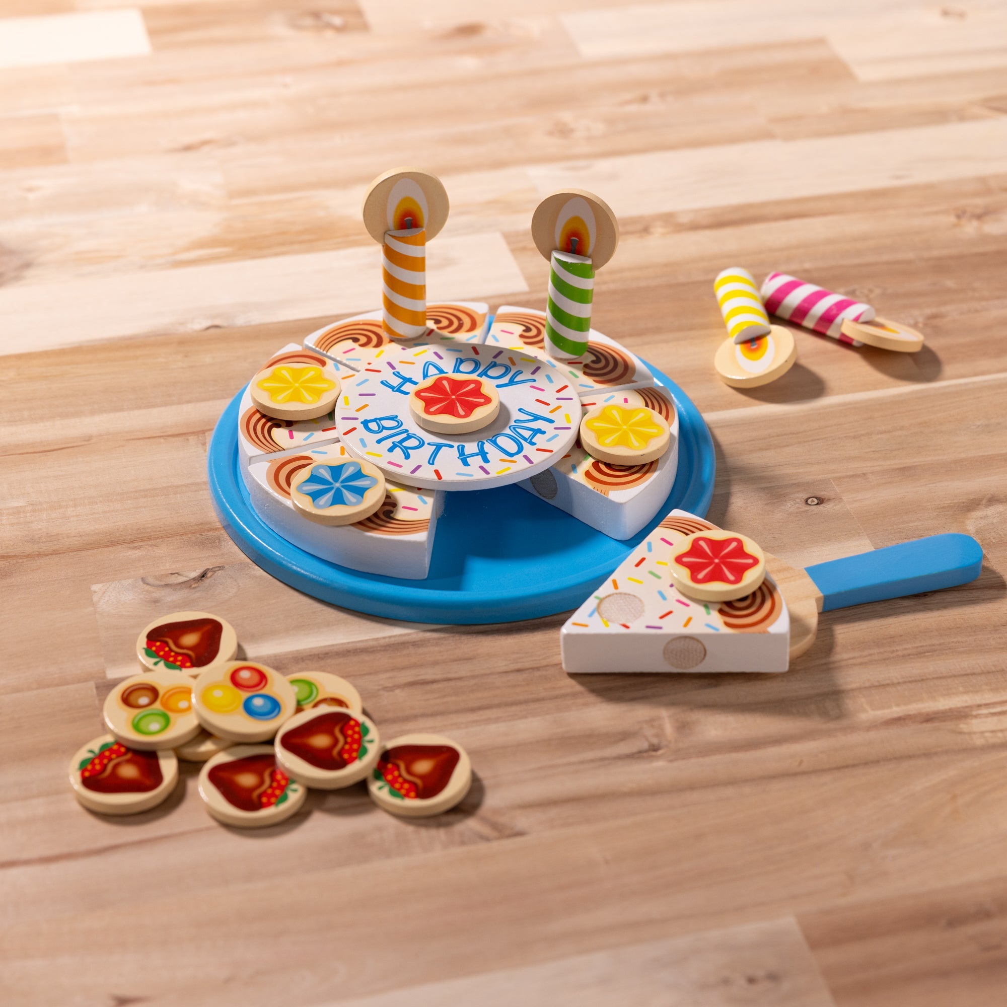 Wooden Birthday Cake Play Set