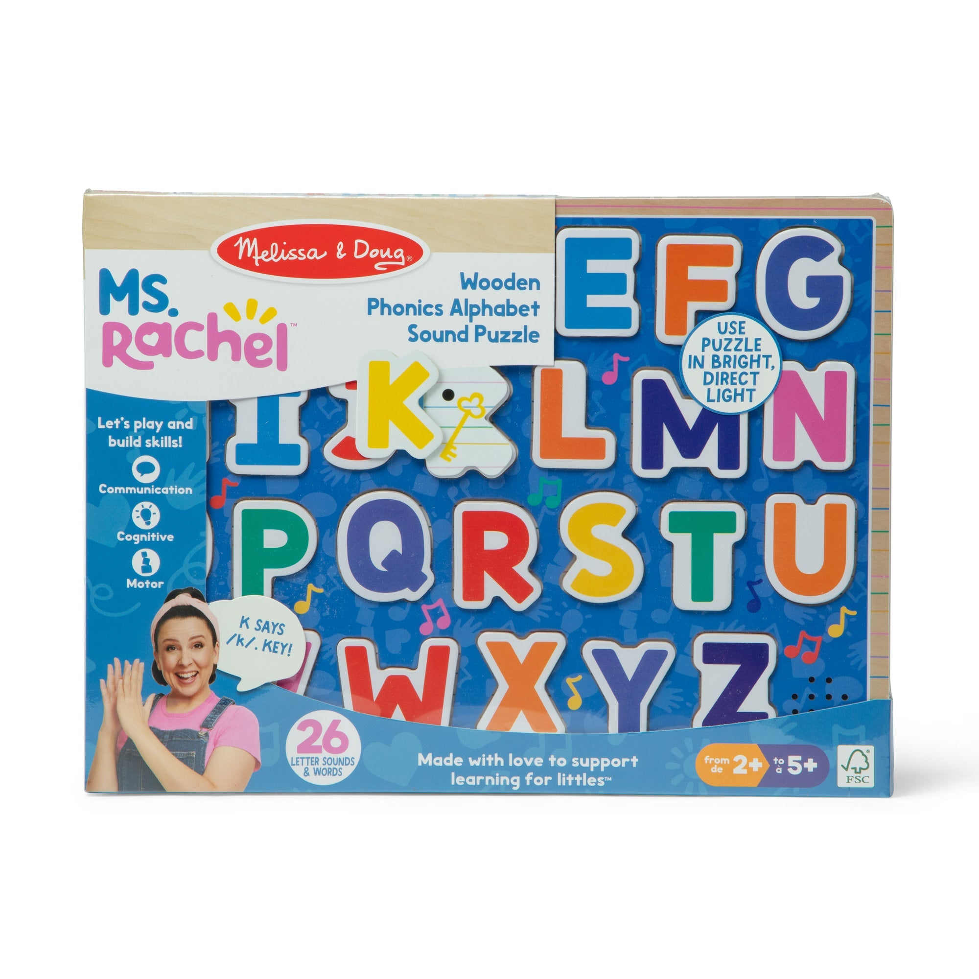 Ms. Rachel™  Wooden Phonics Alphabet Sound Puzzle - 24 Pieces